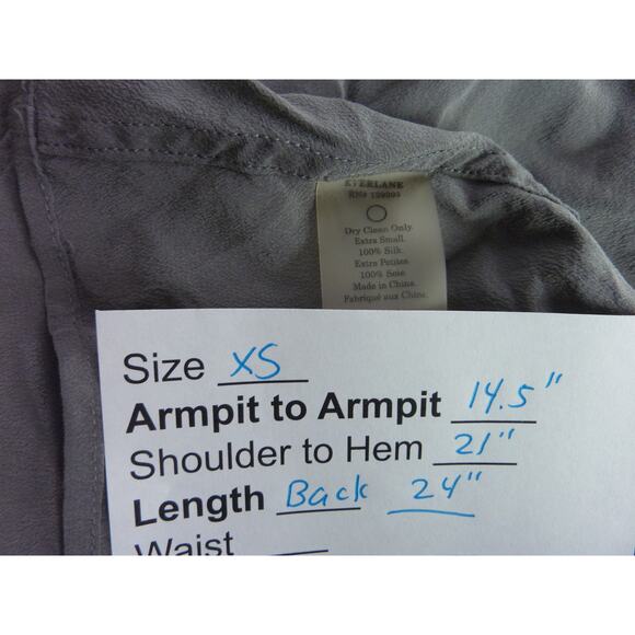 Everlane 100% silk grey scoop neck tank top Size xs - Picture 6 of 6